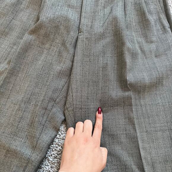 Vintage Christian Dior Monsieur Wool Plaid Suit Blazer Set Pleated trouser  70s - Picture 12 of 14